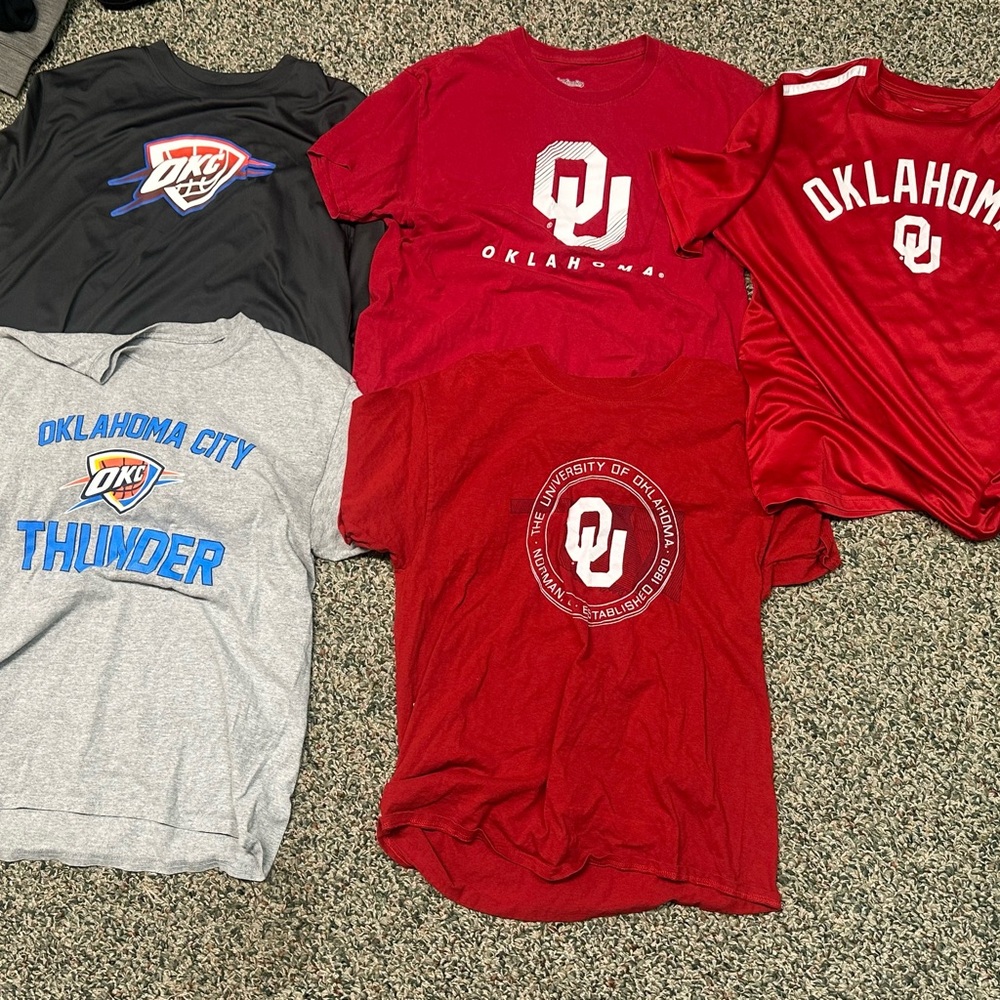 Oklahoma Kids Graphic T-Shirts - Red, Gray, Black